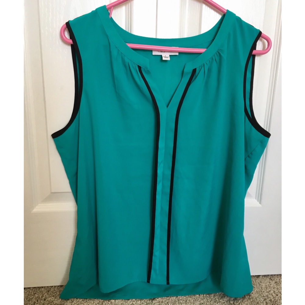 Teal Sleeveless Blouse